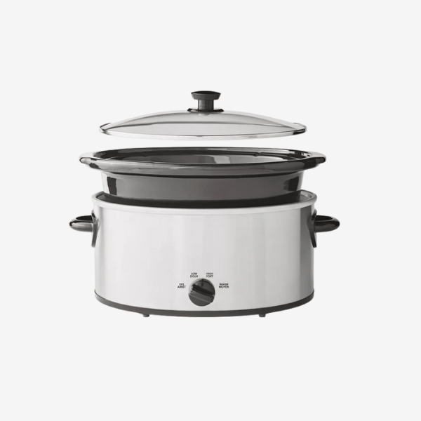 8 Quart Slow Cooker (Stainless Steel Finish, Glass Lid)